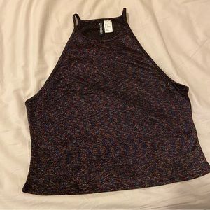 Divided H&M Multi-Colored Crop Top, Size L